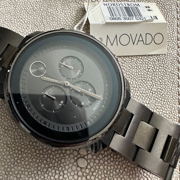 Movado Bold Chronograph Gunmetal Stainless Steel Watch – 44mm - Picture 1 of 17